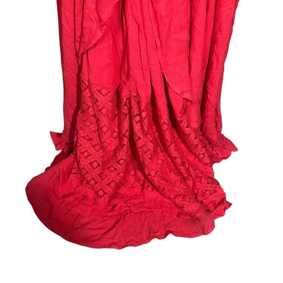 NWOT FREE PEOPLE Lost In Sunset Maxi Red XS - Picture 6 of 10